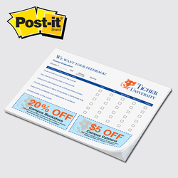 PD68P-25 - Post-it Note Pad - Value Priced 8" x 5-13/16" x 25 sheets